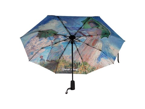 Parasol automat, składany - C. Monet, Kobieta z Parasolem (dekoracja pod spodem) (CARMANI)