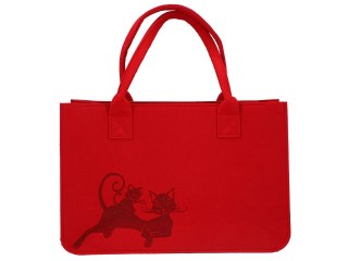 Torba na ramię z suwakiem - Koci świat (CARMANI)