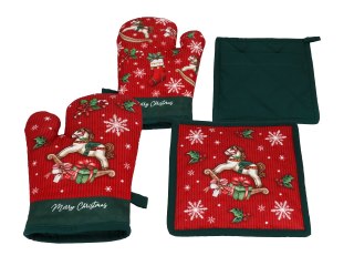 Kpl. Łapka i rękawica kuchenna - Boże Narodzenie (CARMANI)