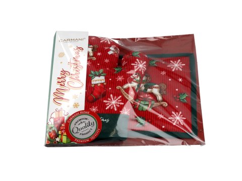 Kpl. Łapka i rękawica kuchenna - Boże Narodzenie (CARMANI)