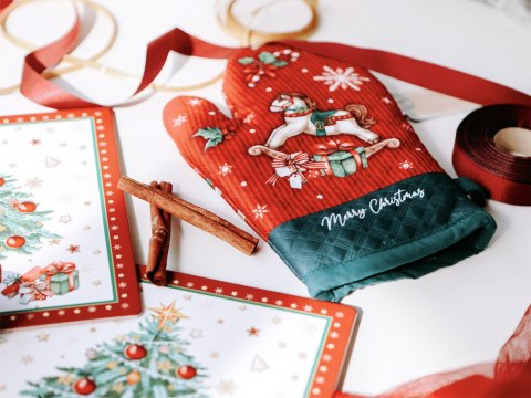 Kpl. Łapka i rękawica kuchenna - Boże Narodzenie (CARMANI)