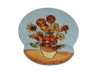 Podkładka pod mysz komputerową z poduszką na nadgarstek - V. van Gogh, Słoneczniki (CARMANI)