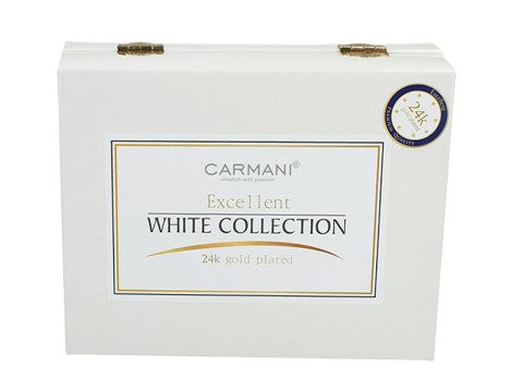 Kpl. 6 łyżeczek + 1 do cukru - Białe oczka (CARMANI)