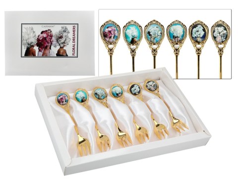 Kpl. 6 widelczyków - Kwiaty na głowie (CARMANI)