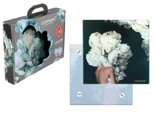 Podkładka szklana - L. Lozano, Kwiaty na głowie (CARMANI)