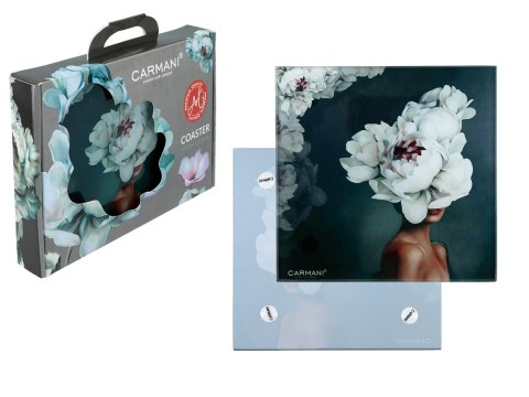 Podkładka szklana - L. Lozano, Kwiaty na głowie (CARMANI)