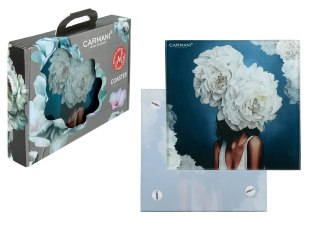 Podkładka szklana - L. Lozano, Kwiaty na głowie (CARMANI)