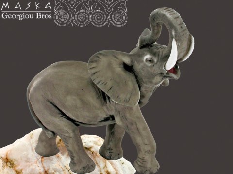 Słoń Marceli -alabaster grecki