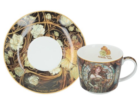 Filiżanka ze spodkiem - Inspirowana malarstwem A. Mucha (CARMANI)