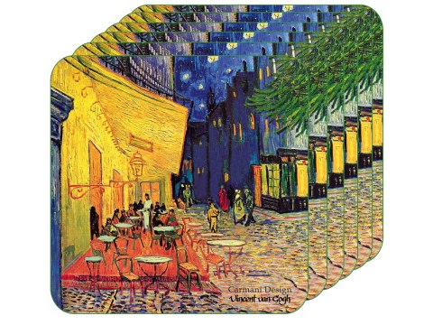 Display 36 podkładek korkowych - V. van Gogh, mix (CARMANI)