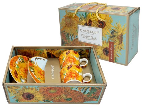 Kpl. 2 filiżanek espresso - V. van Gogh, Słoneczniki (CARMANI)