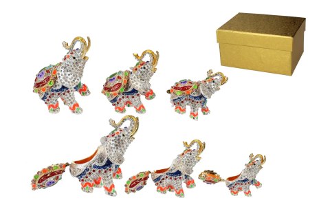 Kasetka metalowa - kpl. 3 słoni