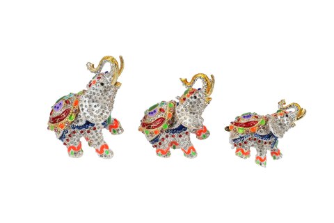 Kasetka metalowa - kpl. 3 słoni