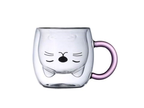 Kubek szklany z podwójymi ściankami