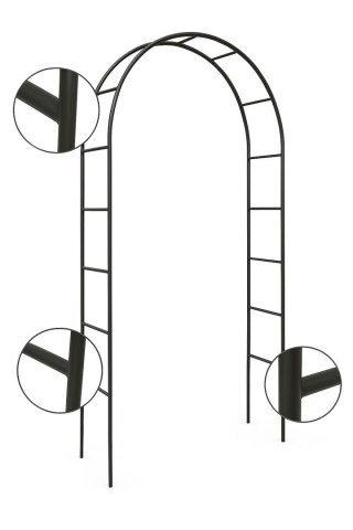 Pergola ogrodowa na róże pnącza czarna