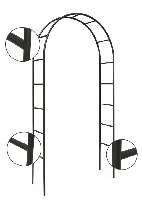 Pergola ogrodowa na róże pnącza czarna