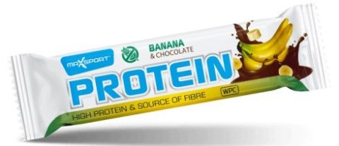 BATON PROTEINOWY BANANOWY W MLECZNEJ CZEKOLADZIE BEZGLUTENOWY 50 g - MAXSPORT