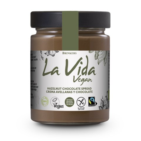 KREM CZEKOLADOWO - ORZECHOWY BEZGLUTENOWY FAIR TRADE BIO 270 g - LA VIDA