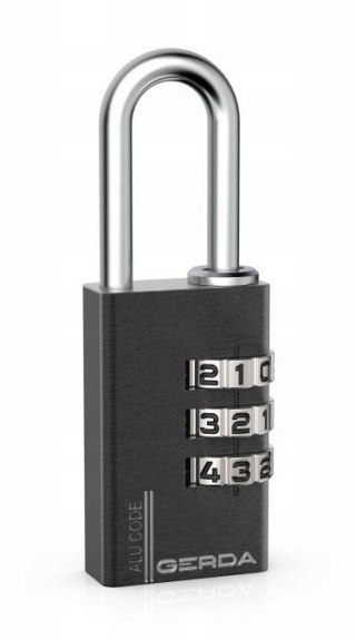 KŁÓDKA PAŁĄKOWA ALUMINIOWA SZYFROWA 3 DYSKI KAS S20 CZARNA