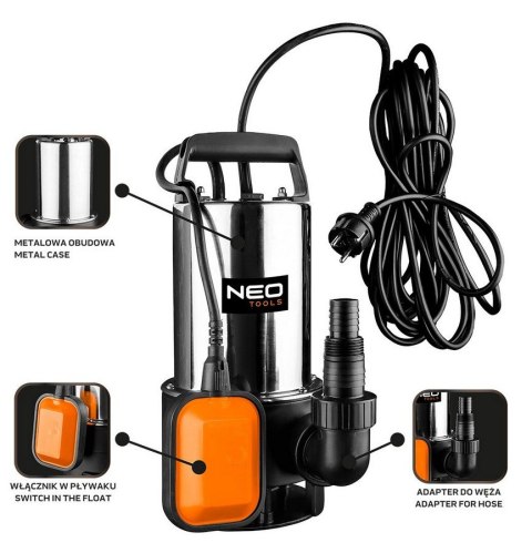 POMPA ZANURZENIOWA DO BRUDNEJ WODY 1100W