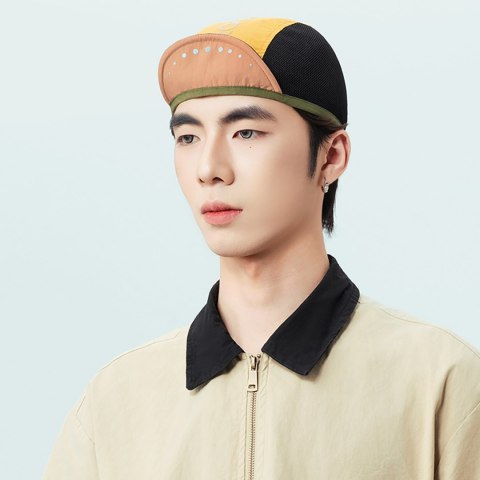 Czapka rowerowa kolarska z daszkiem pod kask - żółta