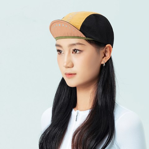 Czapka rowerowa kolarska z daszkiem pod kask - żółta