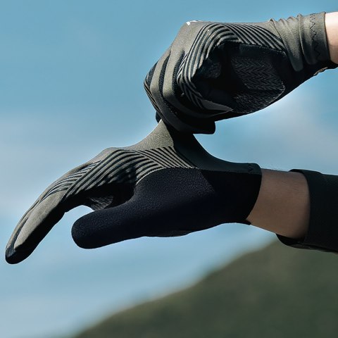 Rękawiczki rowerowe amortyzujące pełne rozmiar L - zielone