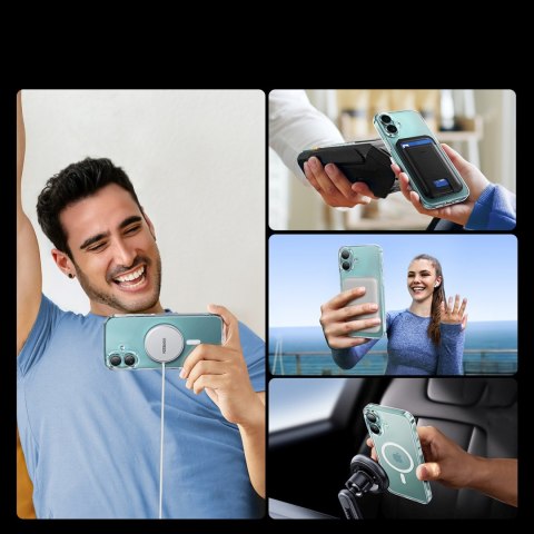 Etui na iPhone 16 Plus Classy Clear Magnetic z MagSafe - przezroczyste