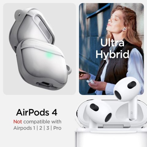 Etui na słuchawki AirPods 4 Ultra Hybrid - białe