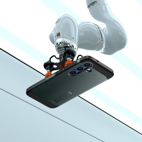 Etui na Samsung Galaxy S25 z podstawką Tough Armor MagSafe - zielone