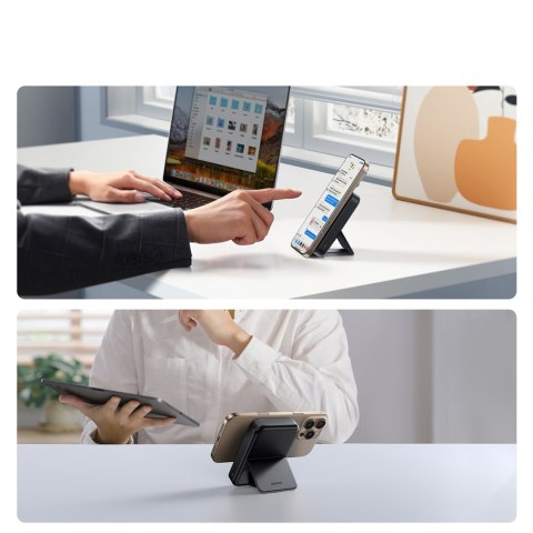 Powerbank 10000mAh 22.5W Qi2 JR-PBM11 MagSafe z podstawką - czarny