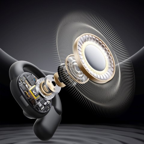 Słuchawki bezprzewodowe open ear TWS - czarne