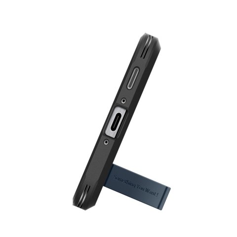 Etui plecki na Samsung Galaxy A56 5G z podstawką Tough Armor - szaro czarny