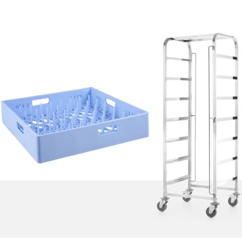 Wózek do transportu koszy do zmywarek 7 x 500x500mm - Hendi 810583