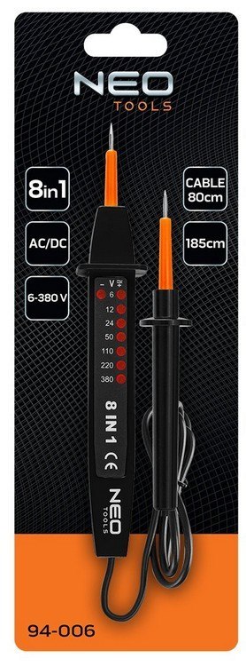 WIELOFUNKCYJNY TESTER NAPIĘCIA 8 W 1 AC/DC 6-380V