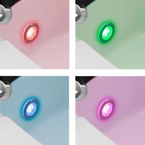 Fotel podologiczny do pedicure z funkcją masażu brodzikiem - kremowy