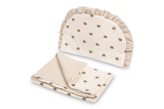 KOMPLET DO WÓZKA MUŚLIN MISIE BEŻOWY