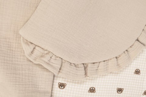 KOMPLET DO WÓZKA MUŚLIN MISIE BEŻOWY