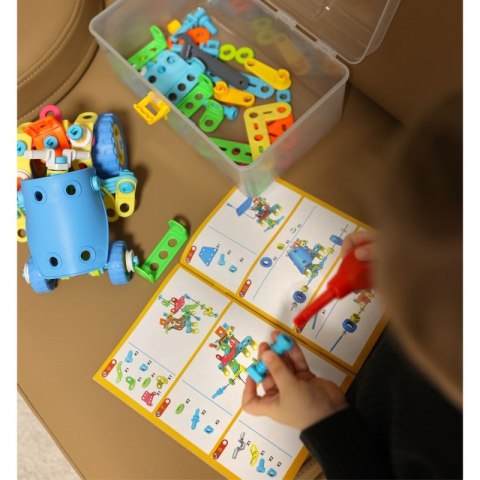 WOOPIE Zestaw Pojazdów Klocki Konstrukcyjny 6w1 STEM