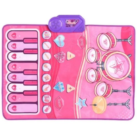 WOOPIE Duża Mata Muzyczna 2w1 Perkusja Interaktywna Pianino