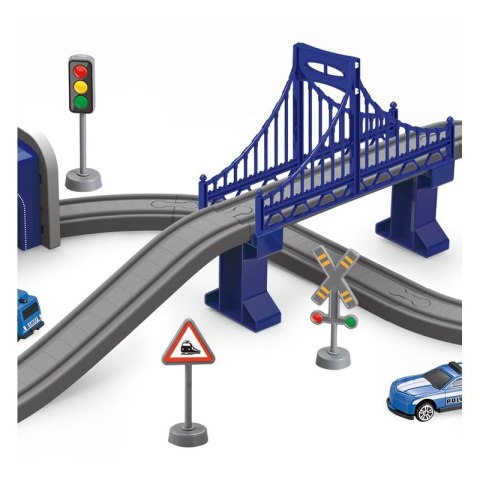 WOOPIE Kolejka Elektryczna Tor Samochodowy Komisariat Policji Helikopter Auta 92 el.