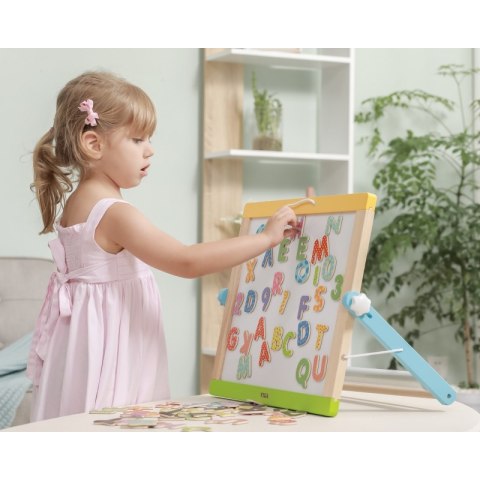 VIGA Drewniany Zestaw Magnetyczny Literki i cyferki