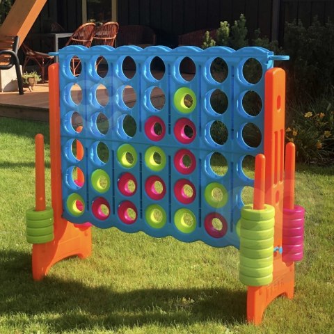 FEBER Gra Logiczna Strategiczna do Ogrodu Domu 4 Kółka w Linii Rzędzie Mega 4 in Line