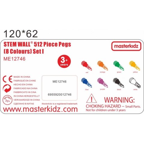 MASTERKIDZ Kolorowe Kołeczki Do Tablicy Naukowej 512 Sztuk 8 Kolorów