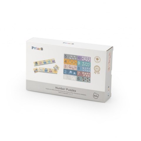 VIGA PolarB Drewniane Puzzle Numeryczne Cyferki Montessori