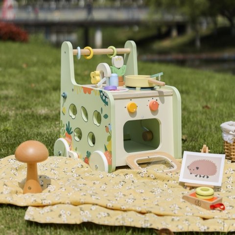 CLASSIC WORLD Drewniana Kuchnia 2w1 Pchacz Odkręcane Koła