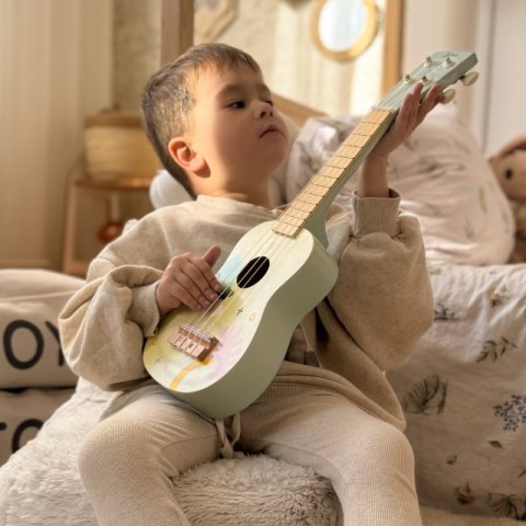 CLASSIC WORLD Drewniane Ukulele Gitara dla Dzieci Różowa