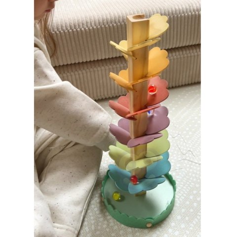 WOOPIE GREEN Drewniany Kulodrom Muzyczne Drzewko Tęczowe Montessori FSC