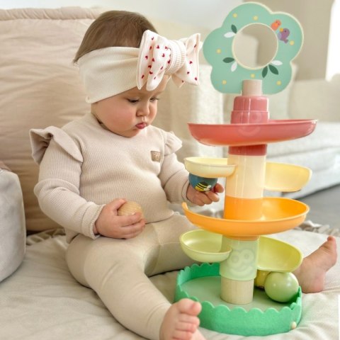 WOOPIE GREEN Drewniany Kulodrom Tor Kulkowy Sensoryczny Edukacyjny 6 el.