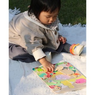 CLASSIC WORLD Drewniana Układanka Dopasuj Zwierzęta Farma